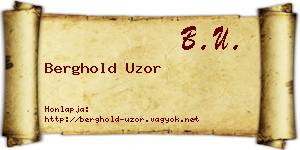 Berghold Uzor névjegykártya